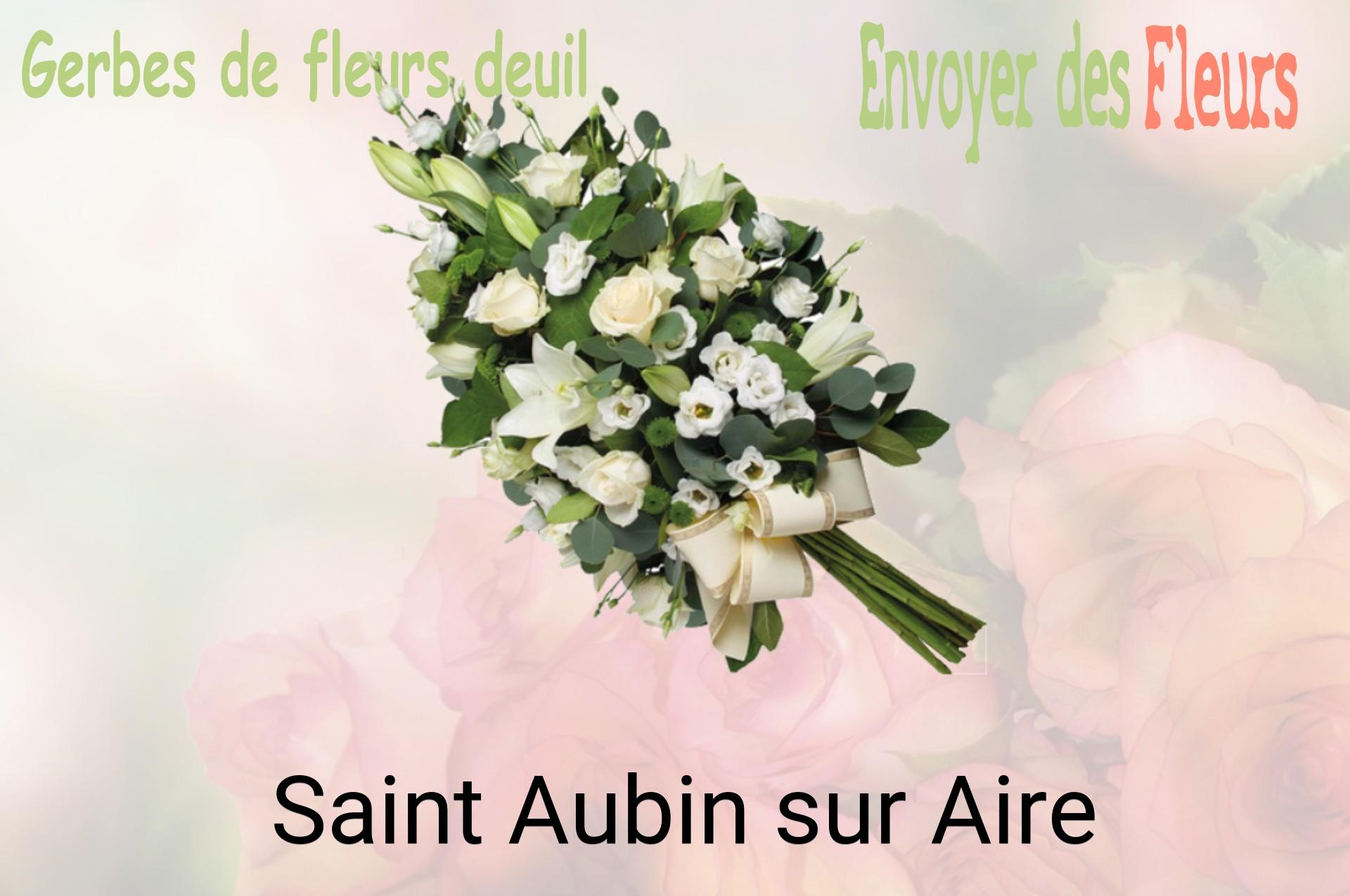 Gerbe de fleurs de deuil livrée à Saint-Aubin-sur-Aire